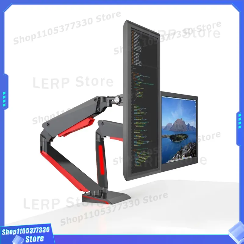 Dual Monitor Desk Setup - Aluminum Dual Monitor Arm 15 to
