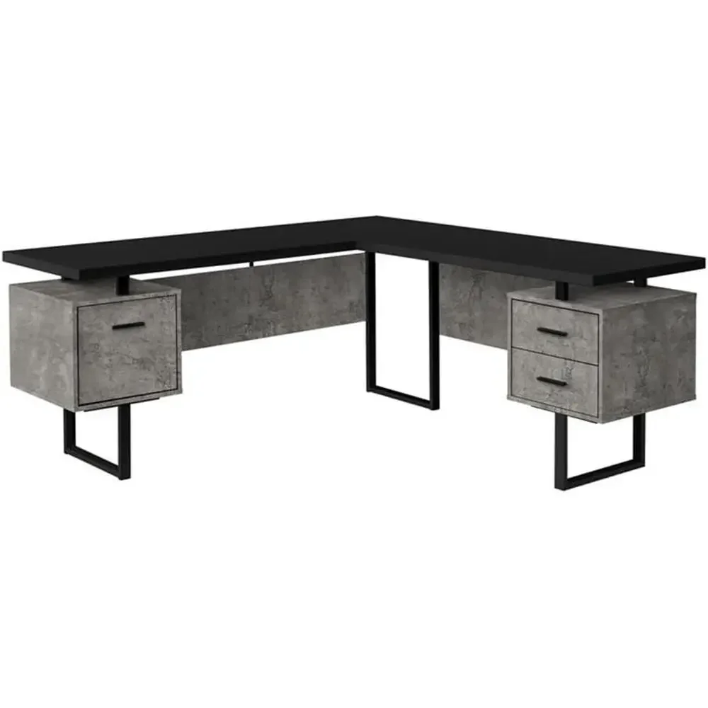 Desk Setup For Office - L-Shaped 70 Computer Desk with Storage