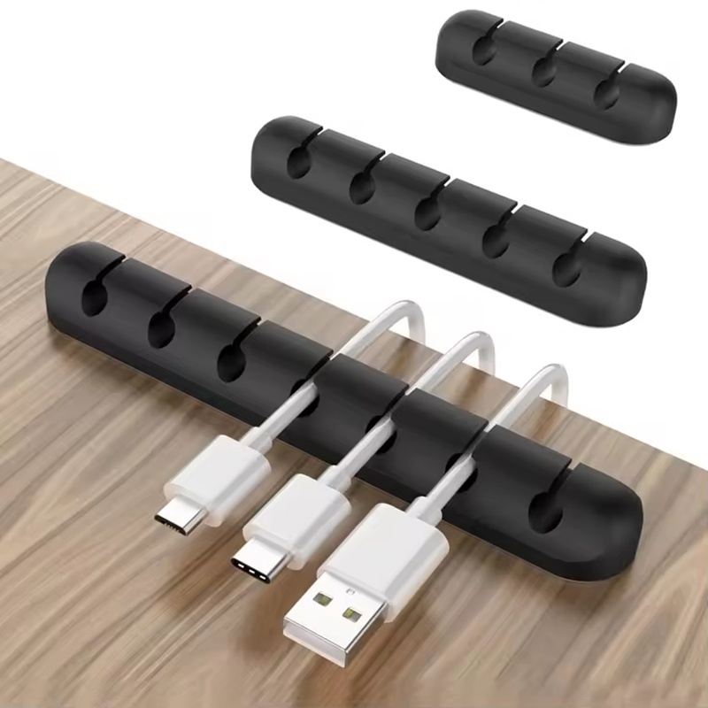 Desk Setup For Office - Mouse Wire Organizer Holds Mouse Keyboard