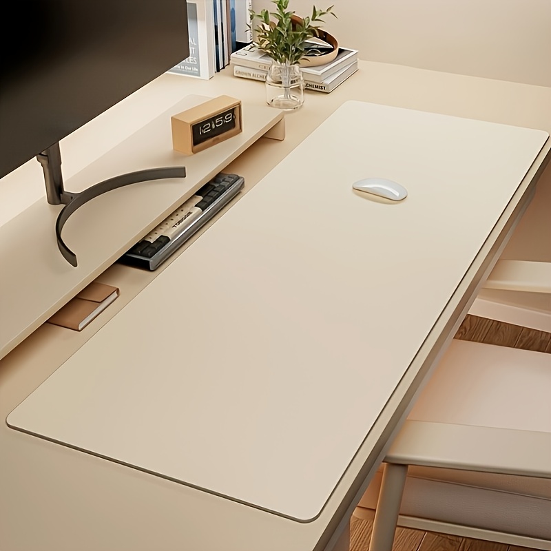 Desk Setup Clean - 1PCS Large PU Leather Mouse Mat,