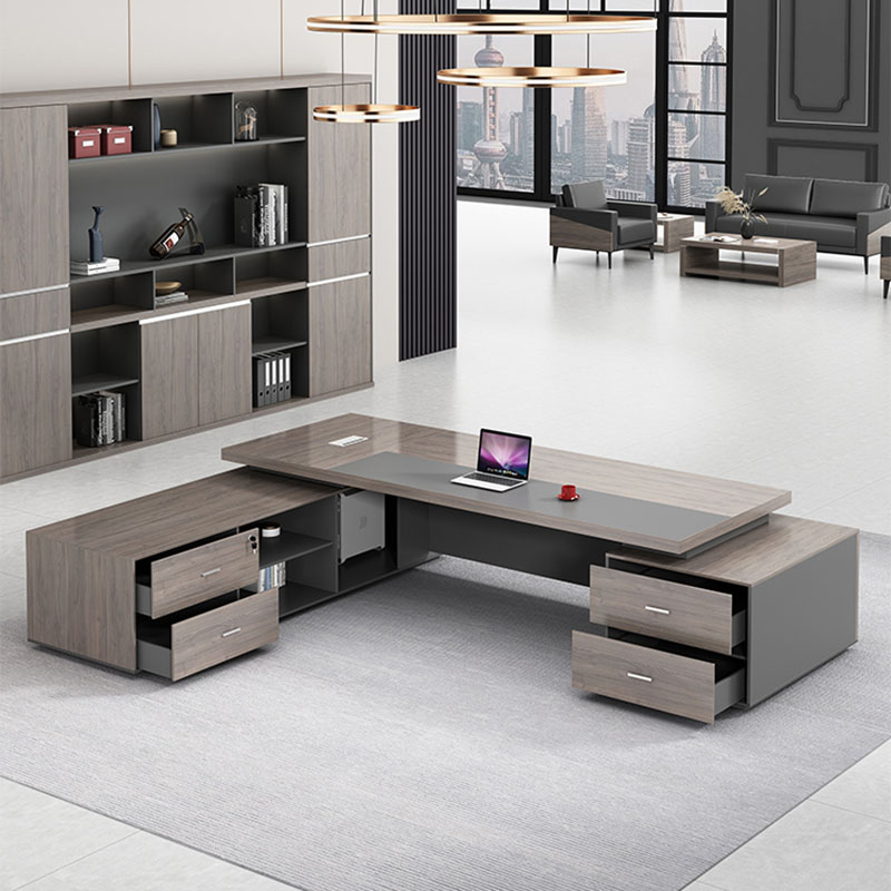 Desk Setup L Shaped - Desk Luxury Storage L Shaped European