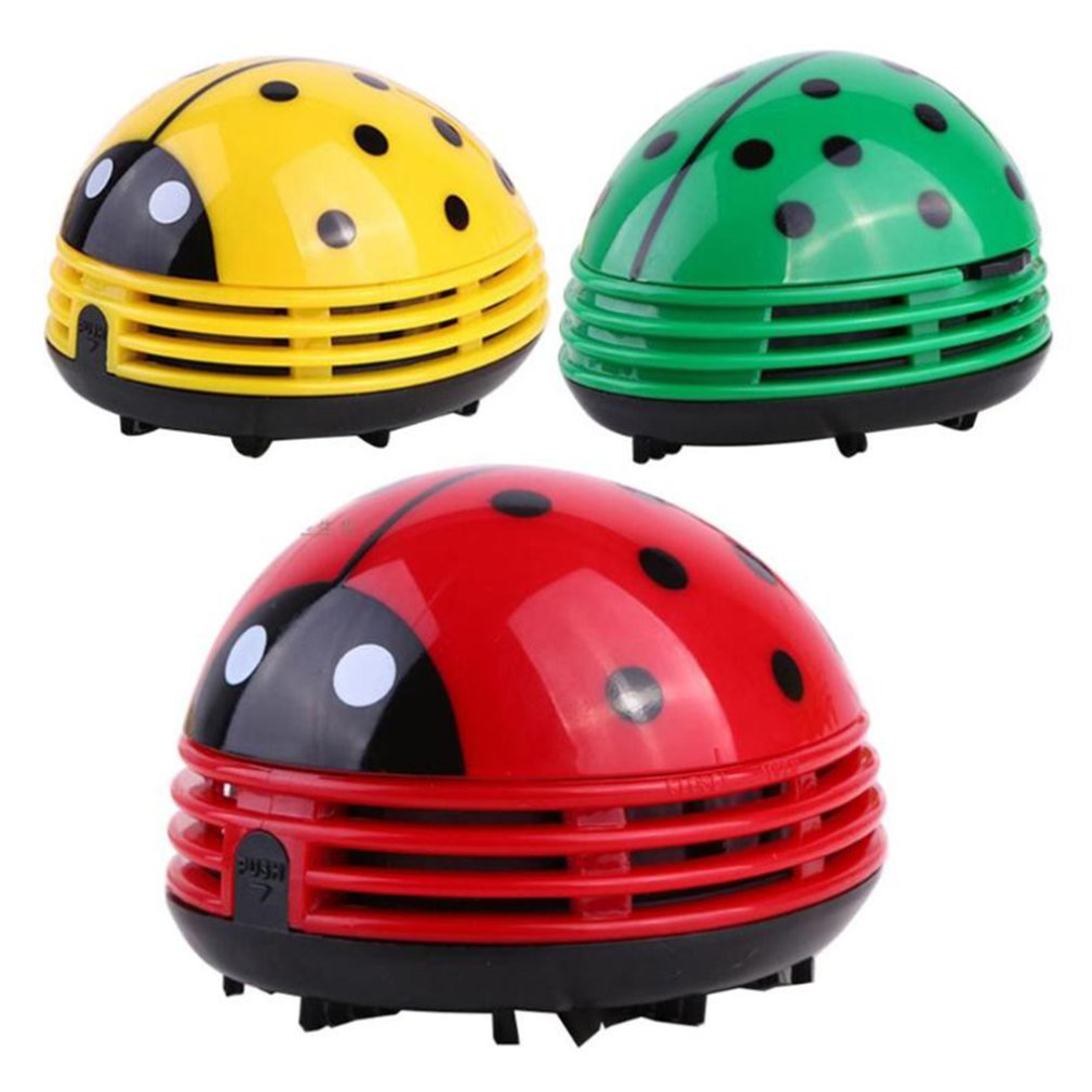 Desk Setup Clean - Cute Ladybug Desktop Vacuum Cleaner Dust