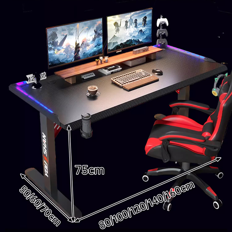 Desk Setup L Shaped - Lift Top Table for Computer Height