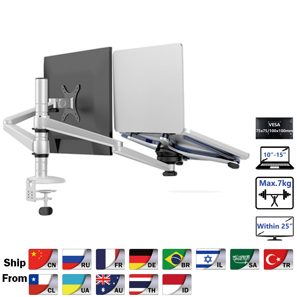 Dual Monitor Desk Setup - Hyvarwey OA-7X Desktop 27 inch LCD