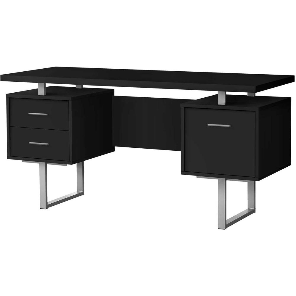 Desk Setup For Office - Contemporary 60 Metal and Laminate Computer