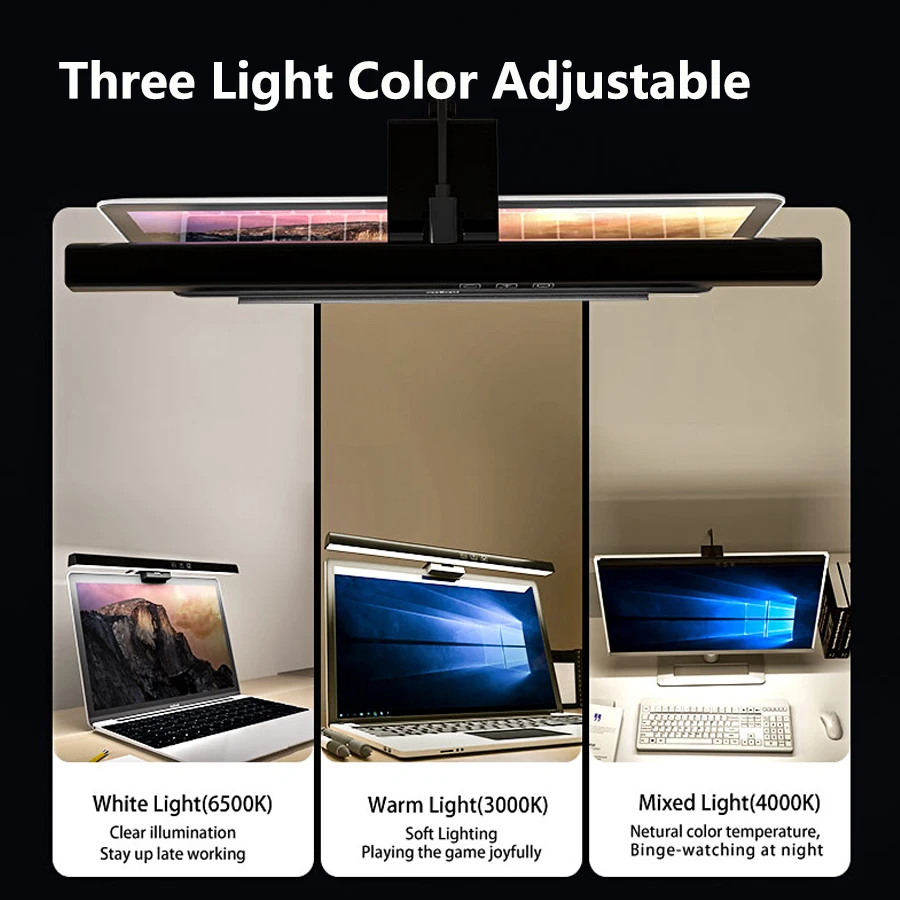 LED Monitor Light Bar 33cm 50c - Desk Setup On Bed review and price