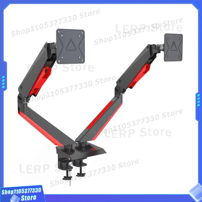 Aluminum Dual Monitor Arm 15 t - Dual Monitor Desk Setup review and price