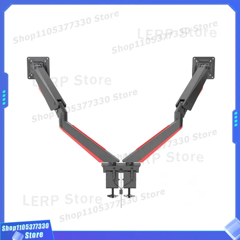Aluminum Dual Monitor Arm 15 t - Dual Monitor Desk Setup review and price