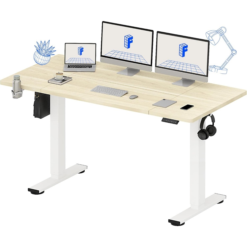 FLEXISPOT 63x32 Inch Electric  - Desk Setup For Office review and price