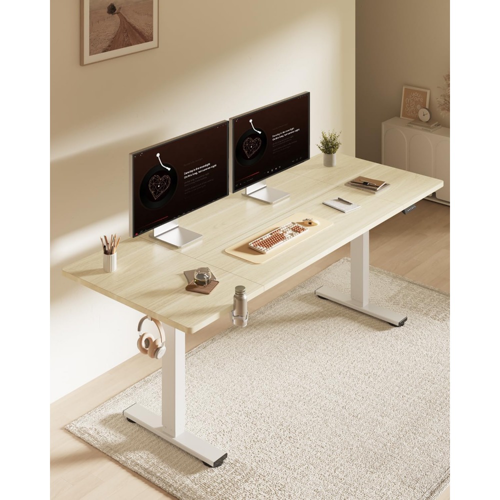 FLEXISPOT 63x32 Inch Electric  - Desk Setup For Office review and price