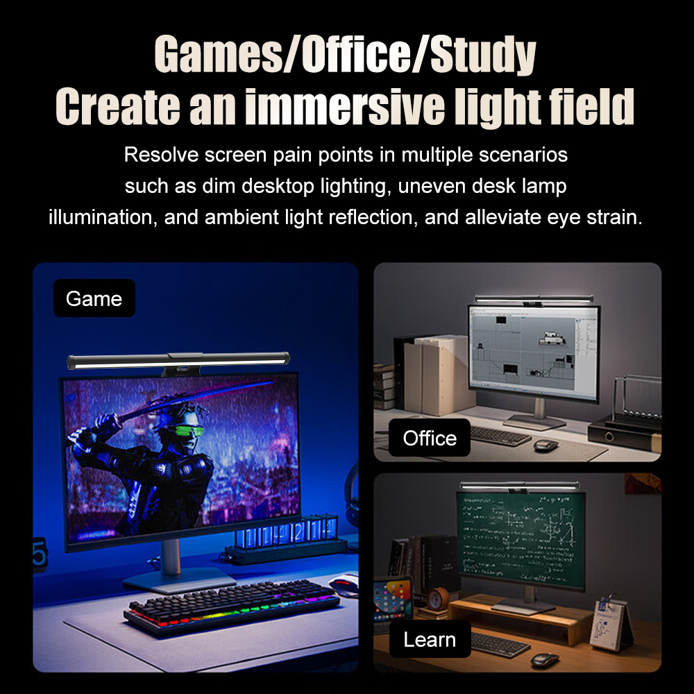 Setup Dimming Monitor Light Ba - Desk Setup On Bed review and price