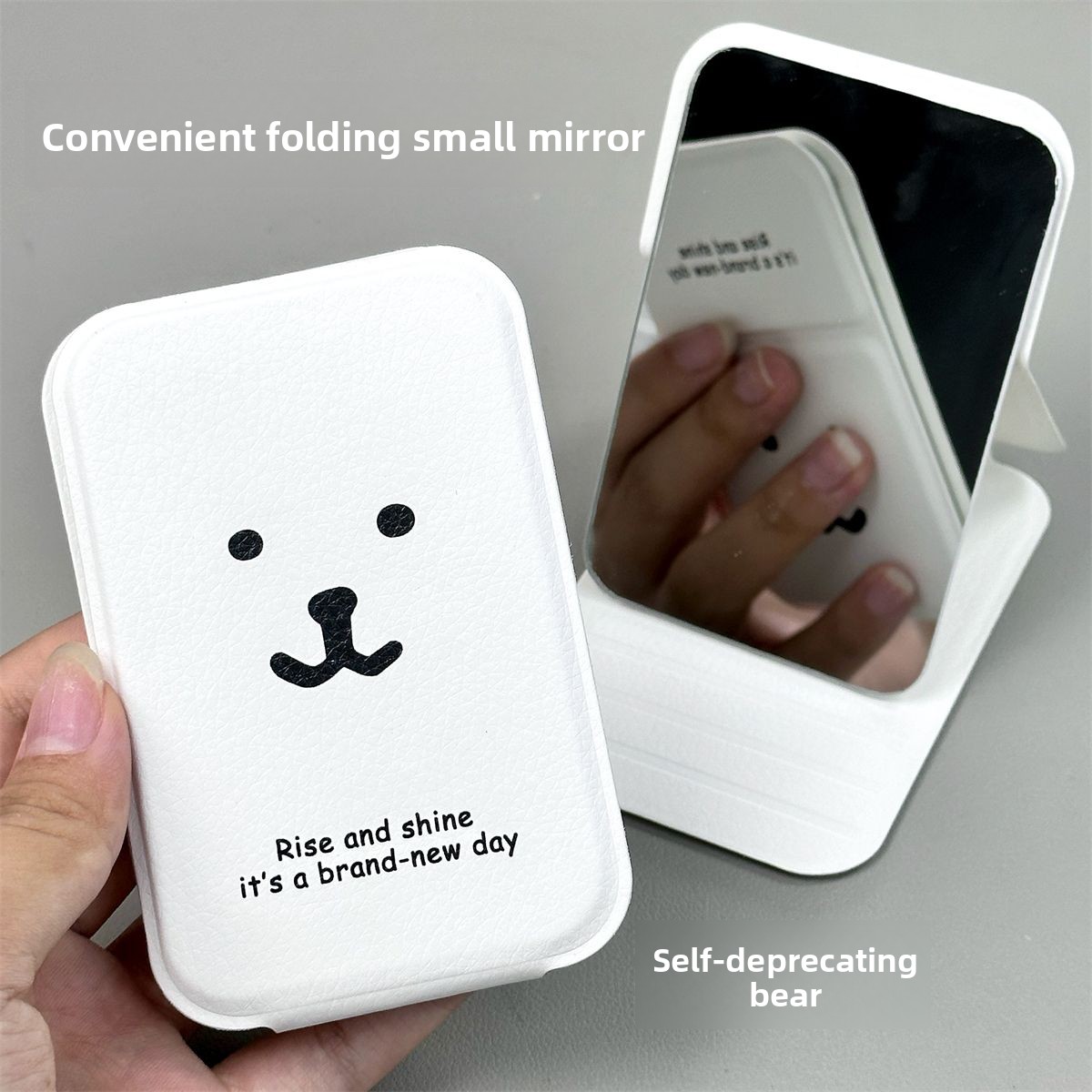 Nagano Bear Folding Mirror Sel - Desk Setup Kawaii review and price