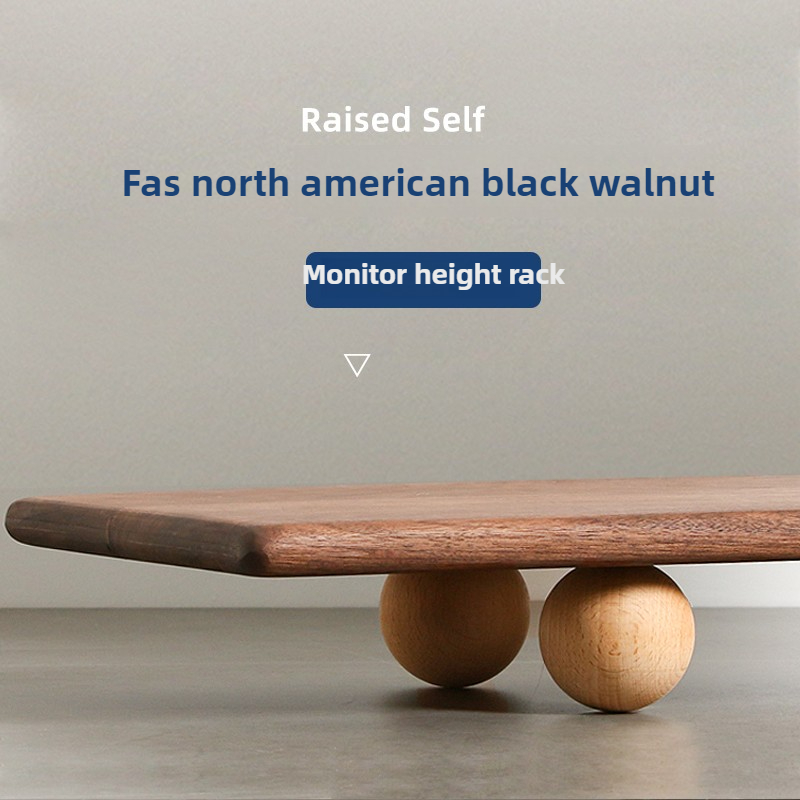 Natural Wood Desktop Riser Dua - Dual Monitor Desk Setup review and price