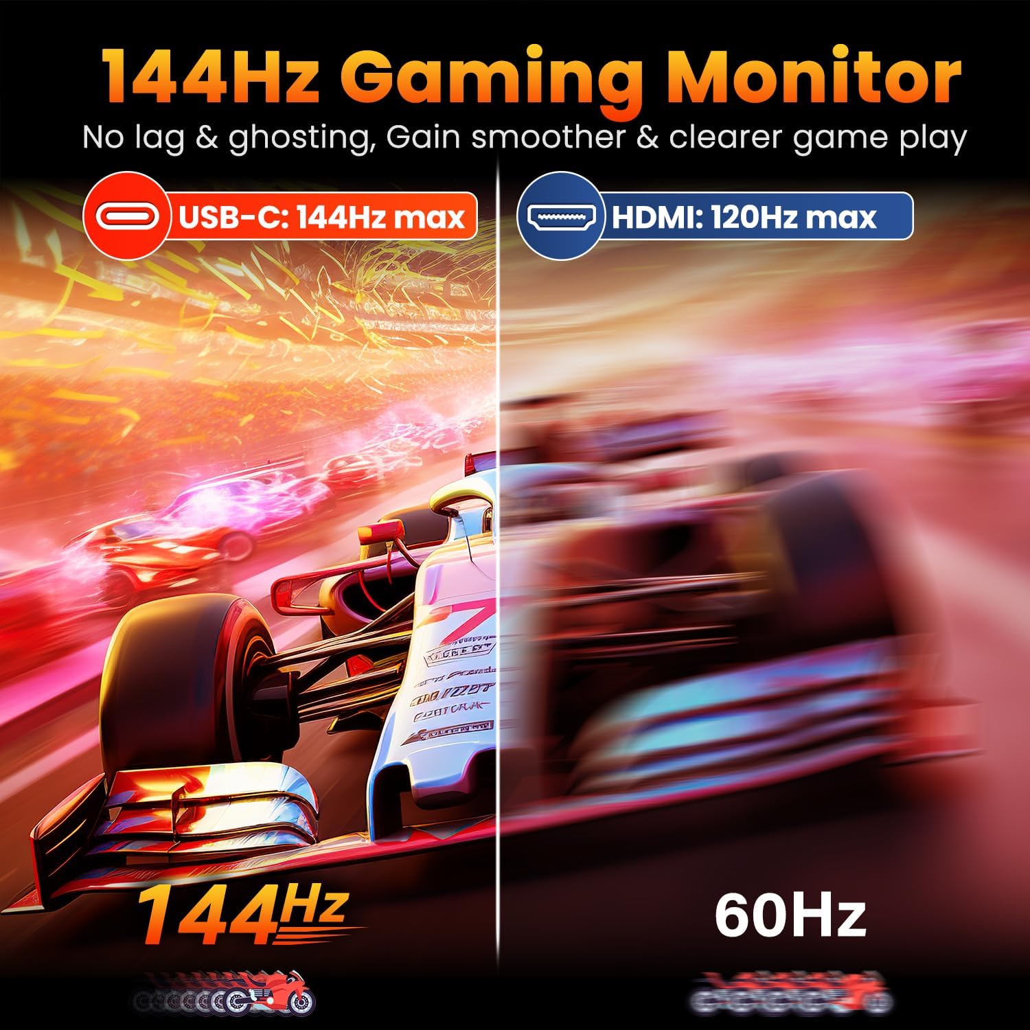 MAFNKOU 16 Inch 144Hz Gaming M - Dual Monitor Desk Setup review and price