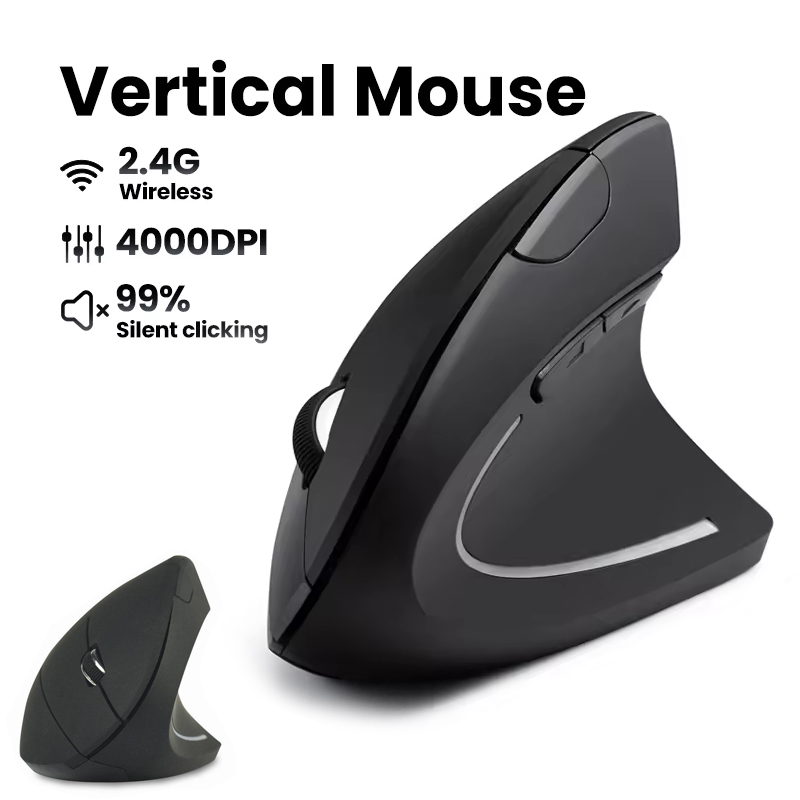 Ergonomic Wireless Mouse 1600  - Desk Setup Gaming And Work review and price