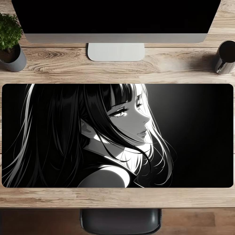 Dark Anime Girl Mouse Pad Desk - Desk Setup Gaming And Work review and price