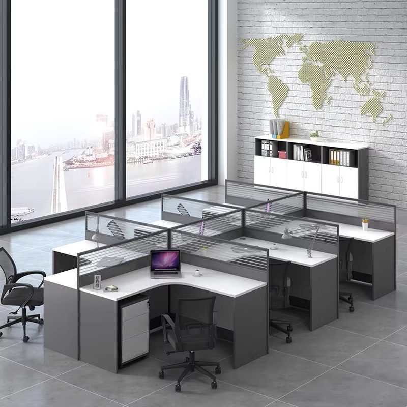 White Office Desk for 2 4 or 6 - Desk Setup L Shaped review and price