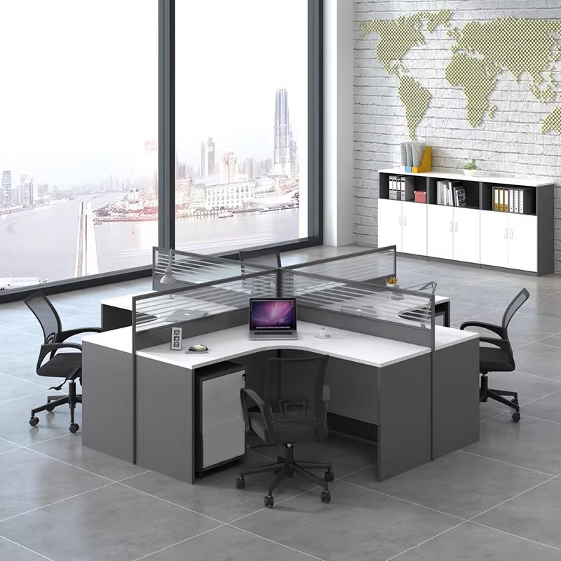 White Office Desk for 2 4 or 6 - Desk Setup L Shaped review and price