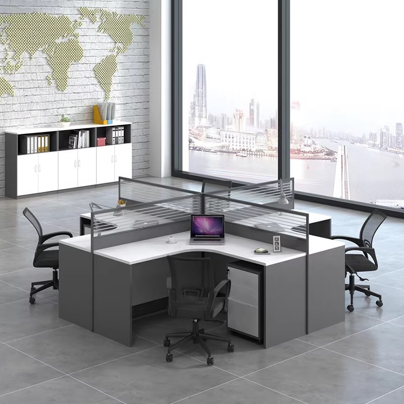 White Office Desk for 2 4 or 6 - Desk Setup L Shaped review and price