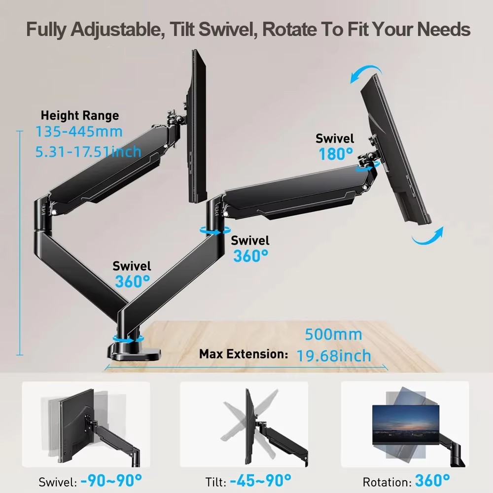 Dual Monitor Mount Stand Desk  - Dual Monitor Desk Setup review and price
