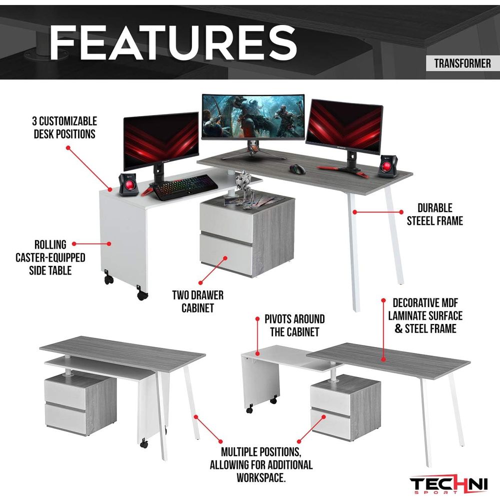 L-Shaped Black Gaming Desk - P - Desk Setup L Shaped review and price