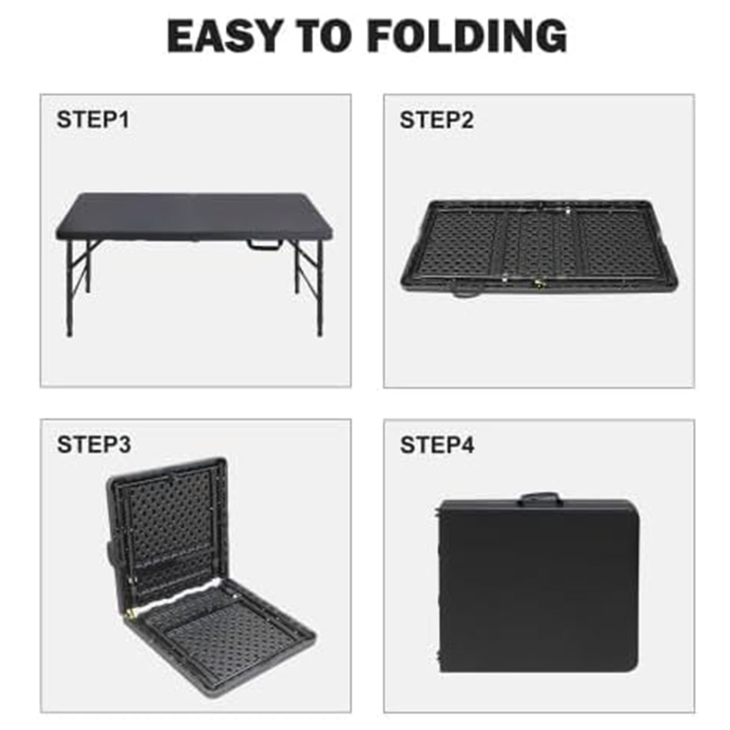 Folding Table 4ft Height Adjus - Desk Setup Clean review and price