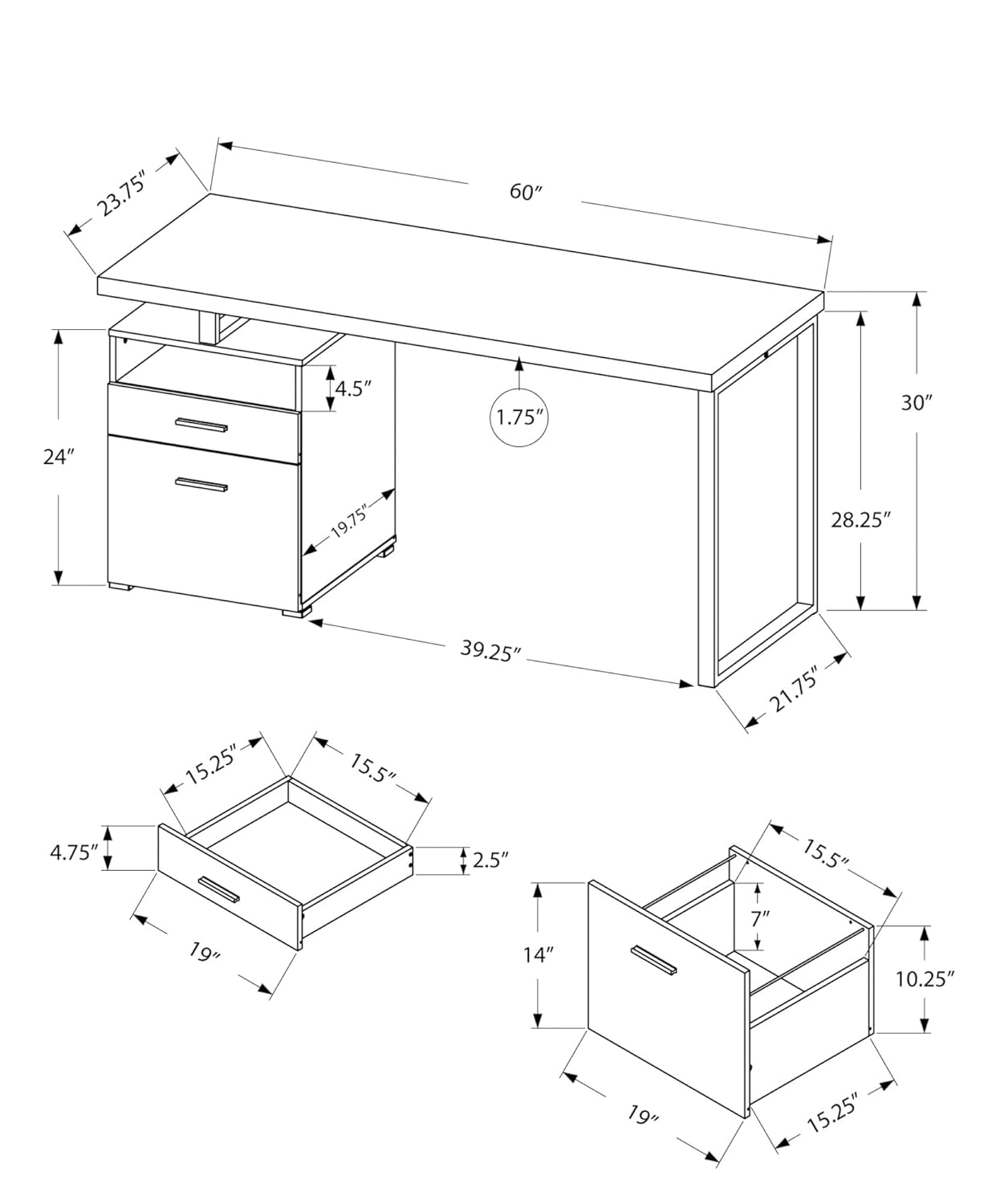 Computer Writing Desk with Dra - Desk Setup L Shaped review and price