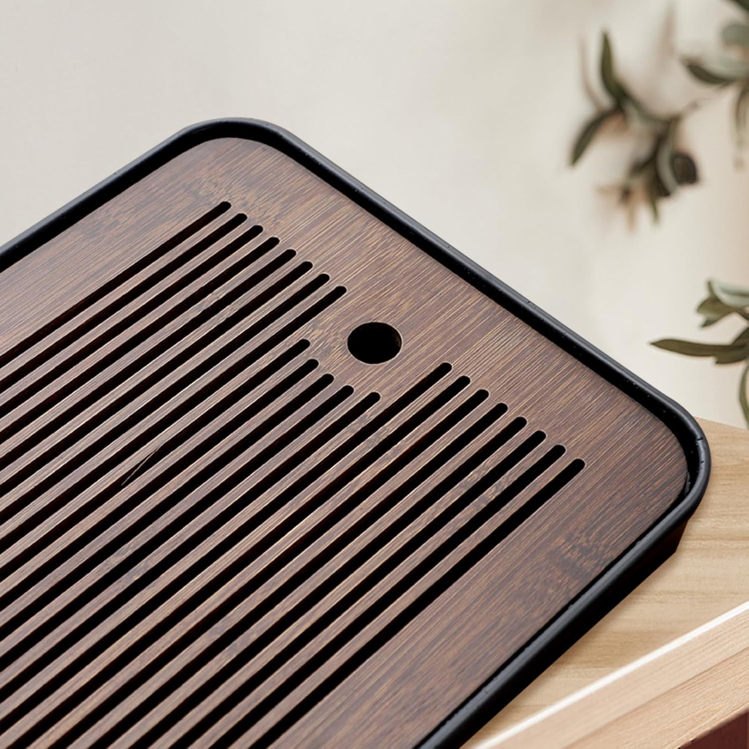 Natural Bamboo Tea Tray with H - Desk Setup Clean review and price