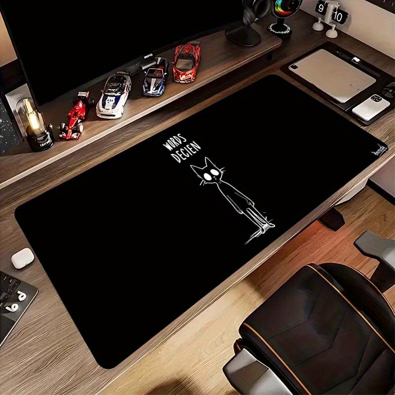 Funny Sketch Cat Words Decien  - Desk Setup Gaming And Work review and price