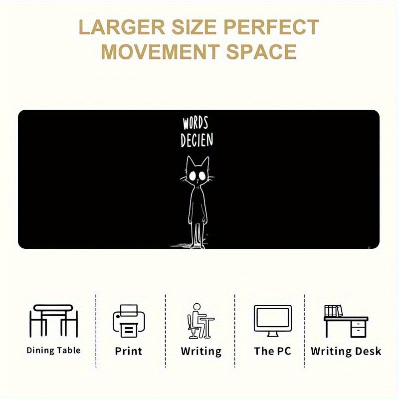 Funny Sketch Cat Words Decien  - Desk Setup Gaming And Work review and price
