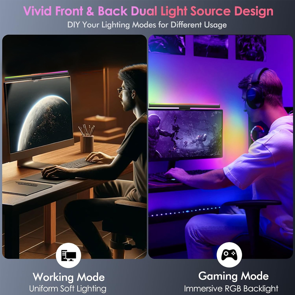 RGB Lightbar Monitor Light Bar - Desk Setup On Bed review and price